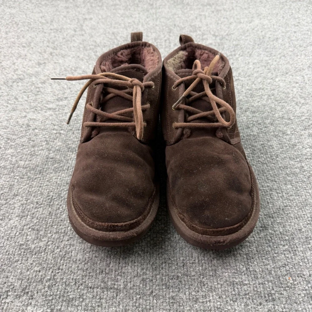 UGG Neumel Chocolate Brown Suede Lace Up Chukka Boots Mens 10